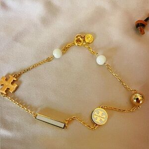Tory Burch 18K Plated Gold Bracelet 9”